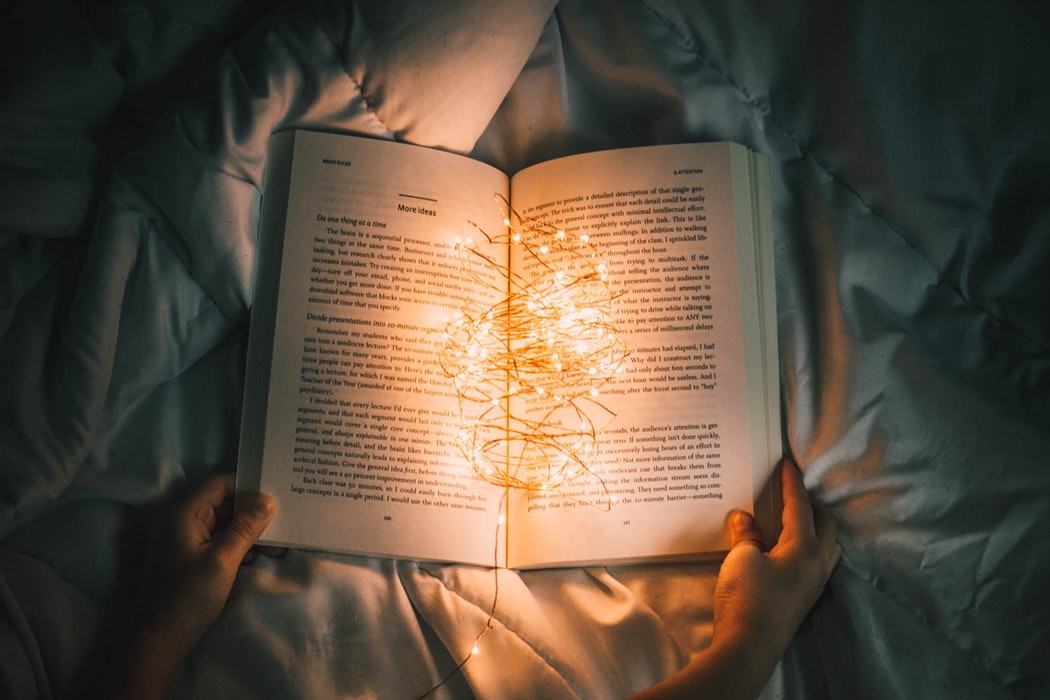 String Lights on Book - 25 Quotes from Books to Motivate You